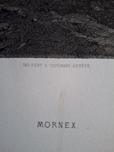 Rare Gravure vue de Mornex Haute Savoie à côté de Annemasse original de 1866 très bon état