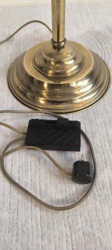 ✨? Rare Lampadaire vintage postmoderne en laiton doré – 3 soucoupes – 183 cm ? ✨ 