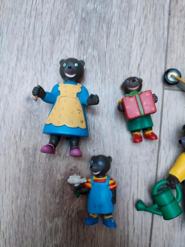 rare lot de 5 petites figurines des annees 90 petit ours brun en bon etat