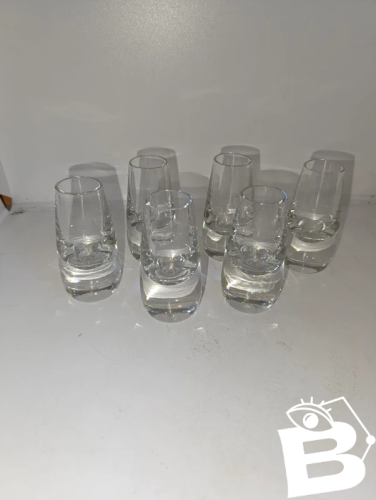 rare lot de 6 verre à shot ou liqueur peill et putzler vers 1950-1960 en cristal en bon etat