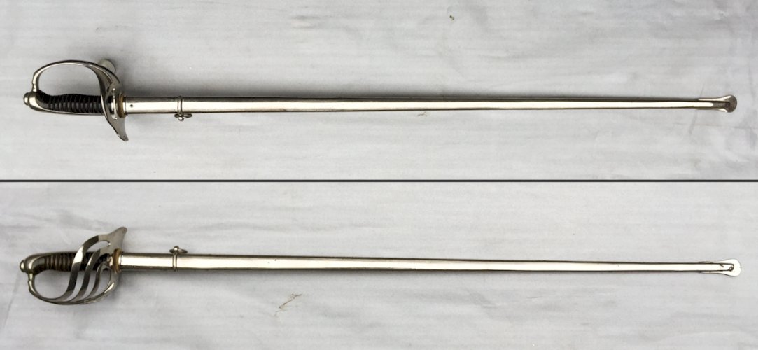 ✔RARE & LUXUEUX SABRE DOFFICIER FRANCAIS,  PETIT FILS & BAILHACHE  MONOGRAMME EN OR, XIX, ORIGINAL