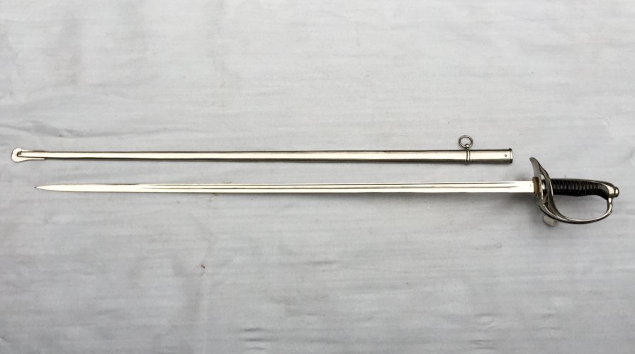 ✔RARE & LUXUEUX SABRE DOFFICIER FRANCAIS,  PETIT FILS & BAILHACHE  MONOGRAMME EN OR, XIX, ORIGINAL