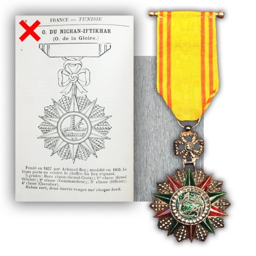 RARE & MASSIF BIJOU-ORDRE-MÉDAILLE NICHAN IFTIKHAR M1837 ARGENT / SILVER 1906-22 ORIGINAL