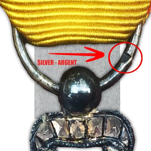 RARE & MASSIF BIJOU-ORDRE-MÉDAILLE NICHAN IFTIKHAR M1837 ARGENT / SILVER 1906-22 ORIGINAL
