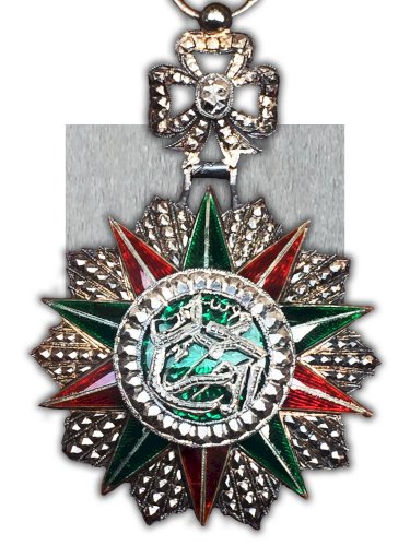 RARE & MASSIF BIJOU-ORDRE-MÉDAILLE NICHAN IFTIKHAR M1837 ARGENT / SILVER 1906-22 ORIGINAL