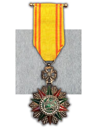RARE & MASSIF BIJOU-ORDRE-MÉDAILLE NICHAN IFTIKHAR M1837 ARGENT / SILVER 1906-22 ORIGINAL