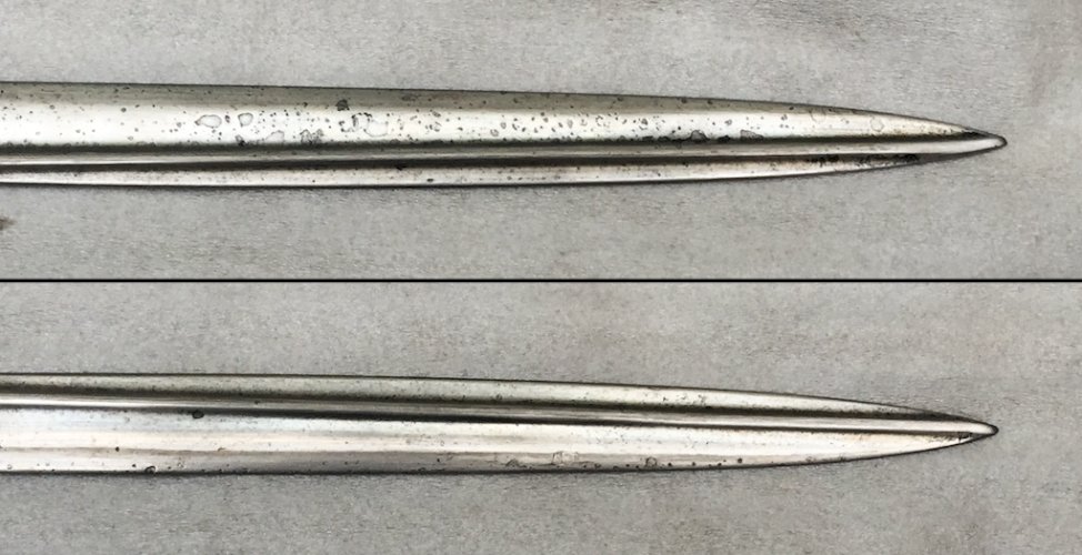 RARE & MASSIF SABRE PALASH ANGLAIS LAME : '' WEYERSBERG KIRSCHBAUM CO.SOLINGEN '', XIX, ORIGINAL