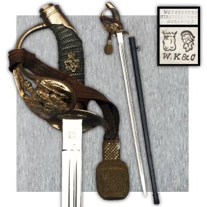 RARE & MASSIF SABRE PALASH D'OFFICIER PRUSSIEN M1889 WW1 KAISER ORIGINAL