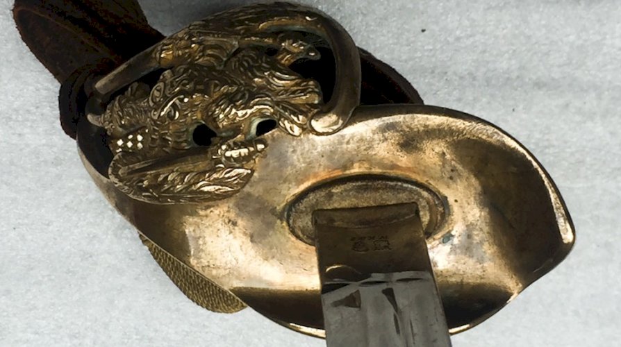 RARE & MASSIF SABRE PALASH D'OFFICIER PRUSSIEN M1889 WW1 KAISER ORIGINAL