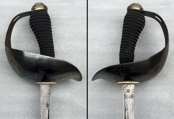 RARE & MASSIF SABRE PALASH DOFFICIER PRUSSIEN M1889 WW1 KAISER ORIGINAL