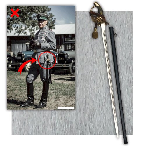 RARE & MASSIF SABRE PALASH D'OFFICIER PRUSSIEN M1889 WW1 KAISER ORIGINAL