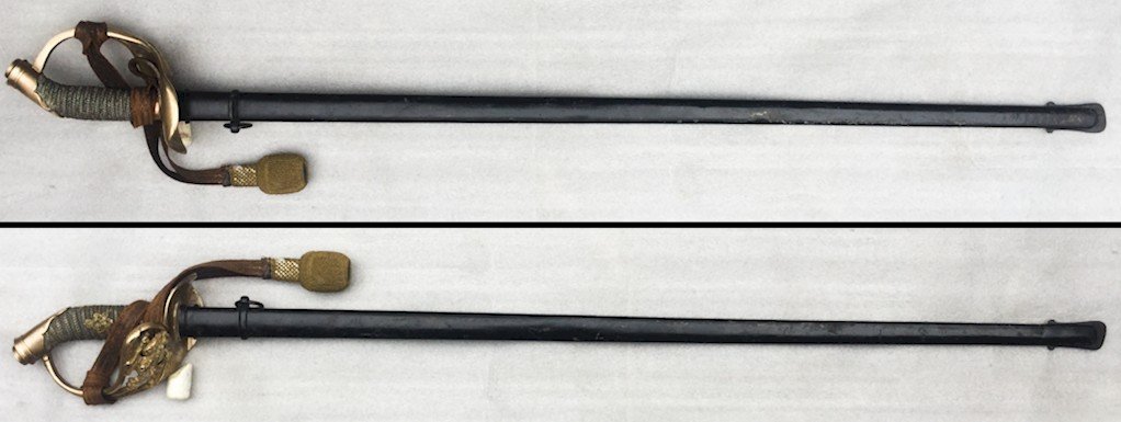 RARE & MASSIF SABRE PALASH D'OFFICIER PRUSSIEN M1889 WW1 KAISER ORIGINAL