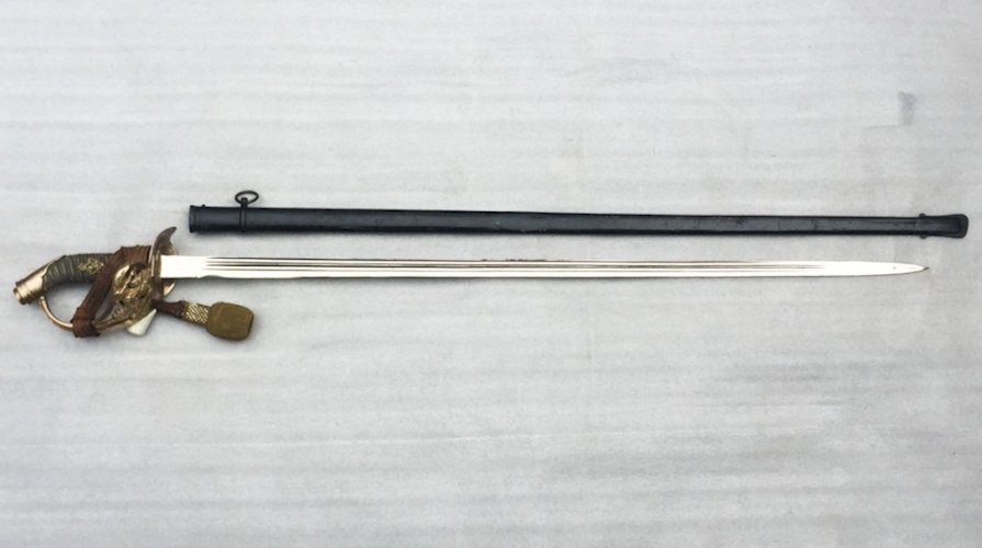 RARE & MASSIF SABRE PALASH D'OFFICIER PRUSSIEN M1889 WW1 KAISER ORIGINAL