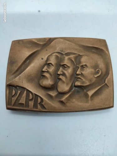 Rare medaille PZPR polonaise en bronze des annees 70-80 en bon etat