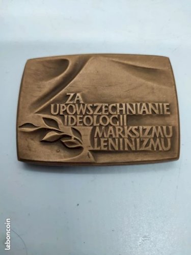 Rare medaille PZPR polonaise en bronze des annees 70-80 en bon etat