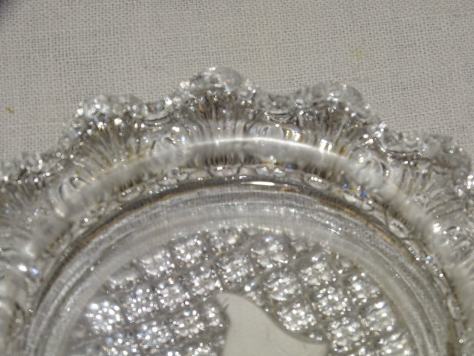 -RARE MEDAILLON BACCARAT LE CREUSOT 1er EMPIRE PROFIL A L'ANTIQUE XIXe   D