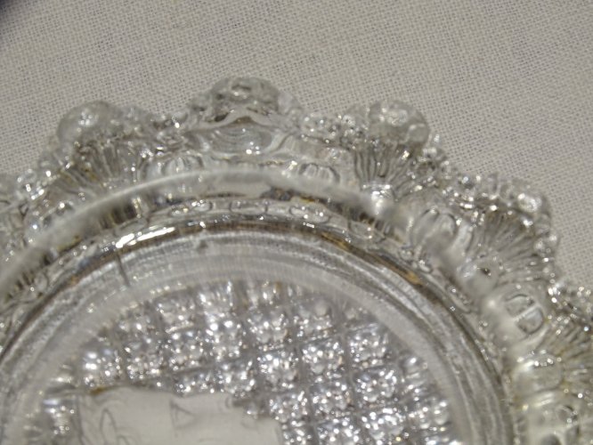 -RARE MEDAILLON BACCARAT LE CREUSOT 1er EMPIRE PROFIL A L'ANTIQUE XIXe   D