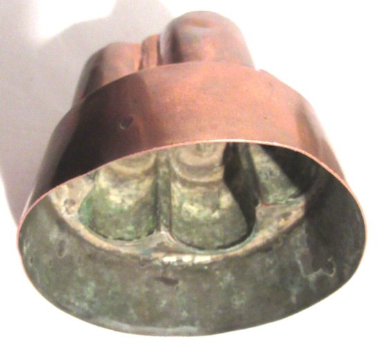 RARE Moule à gâteau XIXème, cuivre étamé: 10 maillons enchainés