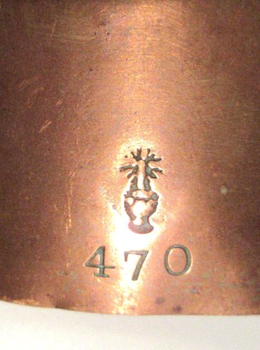 RARE Moule à gâteau XIXème, cuivre étamé: 10 maillons enchainés