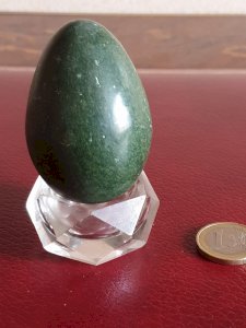 Rare greenish egg, 6.4 cm long, weight 179 grams.