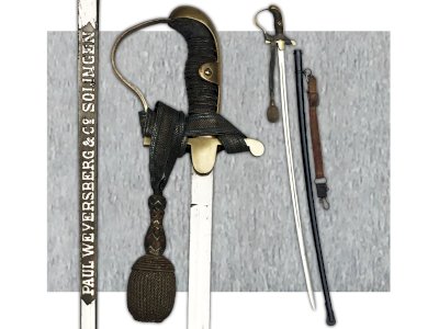 Rare Original Sabre Blucher d'Officier P.WEYERSBERG WW1