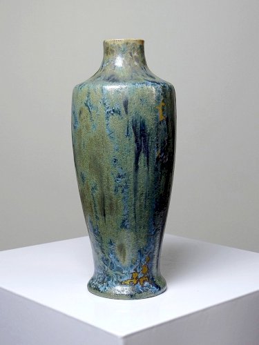 Rare petit vase ancien Alfred Renoleau grès émaux cristallins art déco