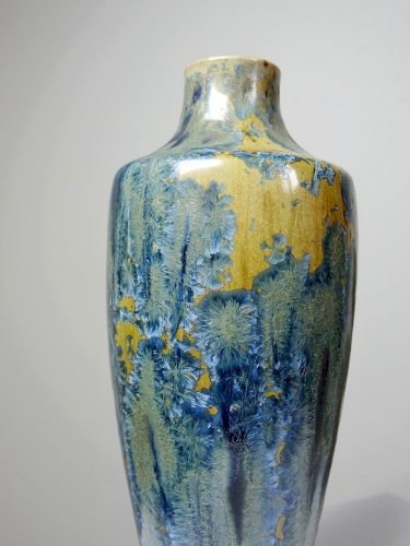 Rare petit vase ancien Alfred Renoleau grès émaux cristallins art déco