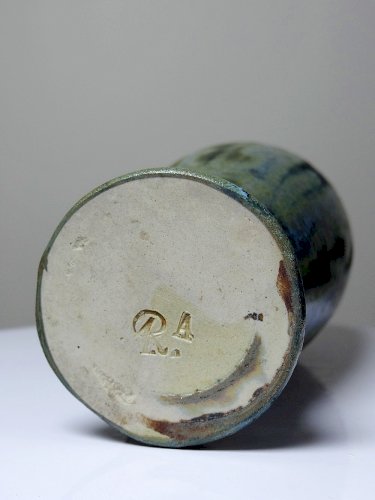 Rare petit vase ancien Alfred Renoleau grès émaux cristallins art déco