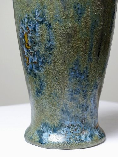 Rare petit vase ancien Alfred Renoleau grès émaux cristallins art déco