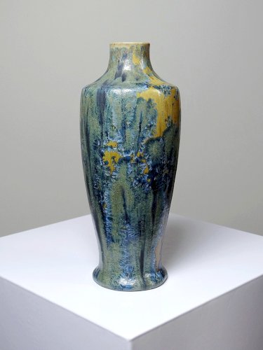 Rare petit vase ancien Alfred Renoleau grès émaux cristallins art déco