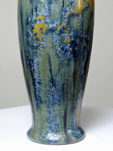 Rare petit vase ancien Alfred Renoleau grès émaux cristallins art déco