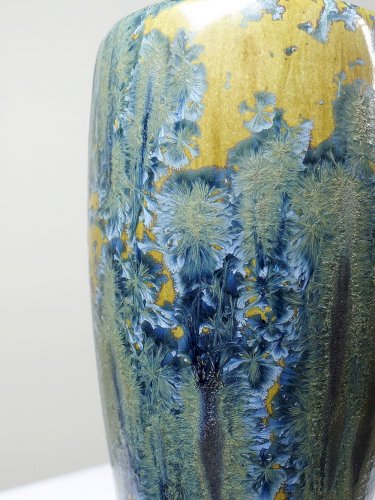 Rare petit vase ancien Alfred Renoleau grès émaux cristallins art déco