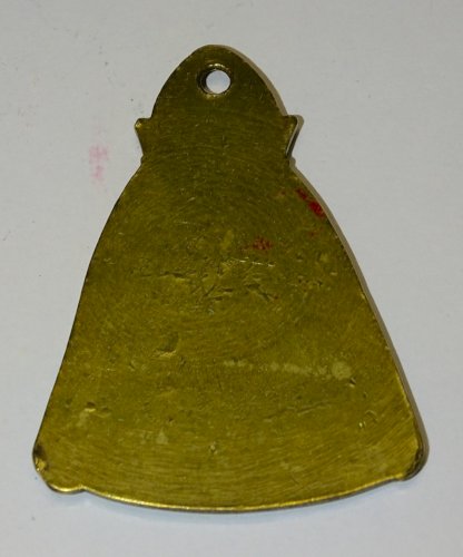 -RARE PLAQUE de BROCANTEUR  BRONZE NOMINATIVE  M L JOURNEE COLLECTION VITRINE  D