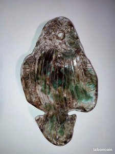 Rare plat / vide poche en forme de poisson des années 50-60 dans le gout vallauris