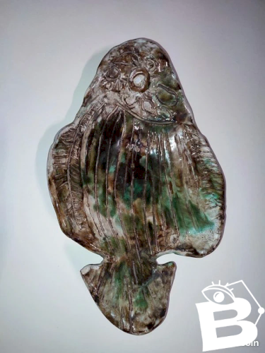 Rare plat / vide poche en forme de poisson des années 50-60 dans le gout vallauris