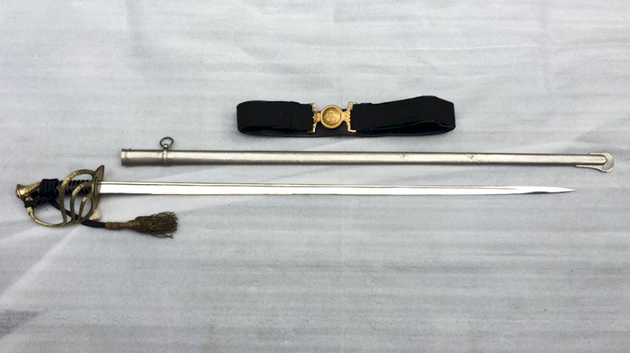 RARE SABRE BELGE D'OFFICIER M1889 '' POUR LE ROI ET LE PATRIE '' LEOPOLD III ORIGINAL