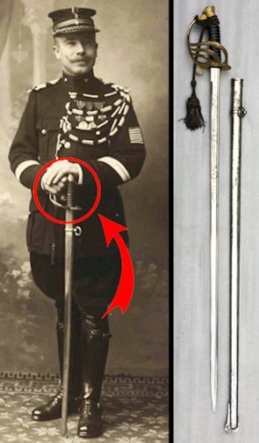 RARE SABRE BELGE '' VAN ROOSBROECK BRUXELLES '' OFFICIER M1889 POUR LE ROI ET LE PATRIE '' ORIGINAL