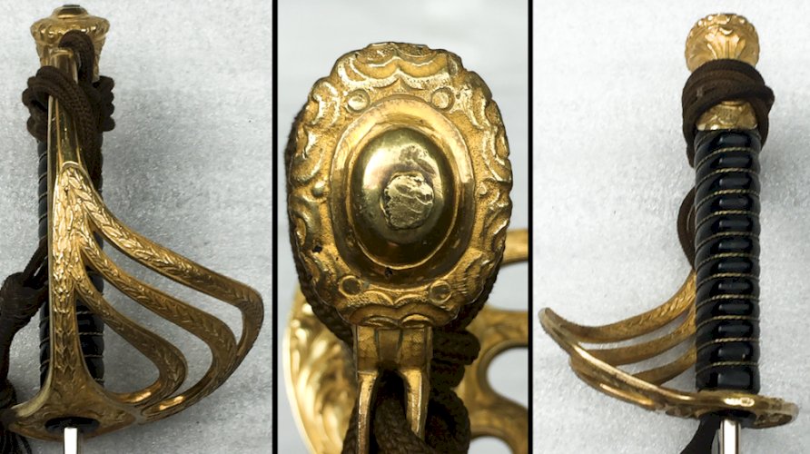 RARE SABRE BELGE '' VAN ROOSBROECK BRUXELLES '' OFFICIER M1889 POUR LE ROI ET LE PATRIE '' ORIGINAL