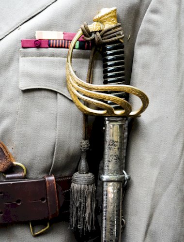 RARE SABRE BELGE '' VAN ROOSBROECK BRUXELLES '' OFFICIER M1889 POUR LE ROI ET LE PATRIE '' ORIGINAL