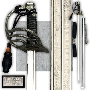 RARE: OFFICER SWORD. BELGIAN GENDARMERIE BRUSSELS FONSON M1889 - FOR THE KING AND THE HOMELAND - ORIGINAL