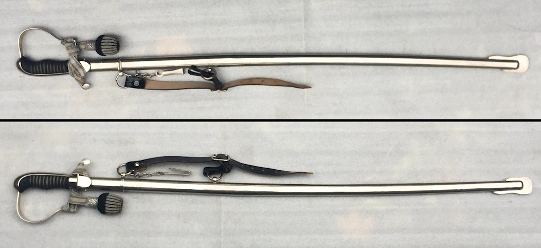 RARE & SUBLIME SABRE ALLEMAGNE DE L'OUEST : CHEF DE TRAIN '' KARL LAUSCHNER '' FUSILIERS XX ORIGINAL