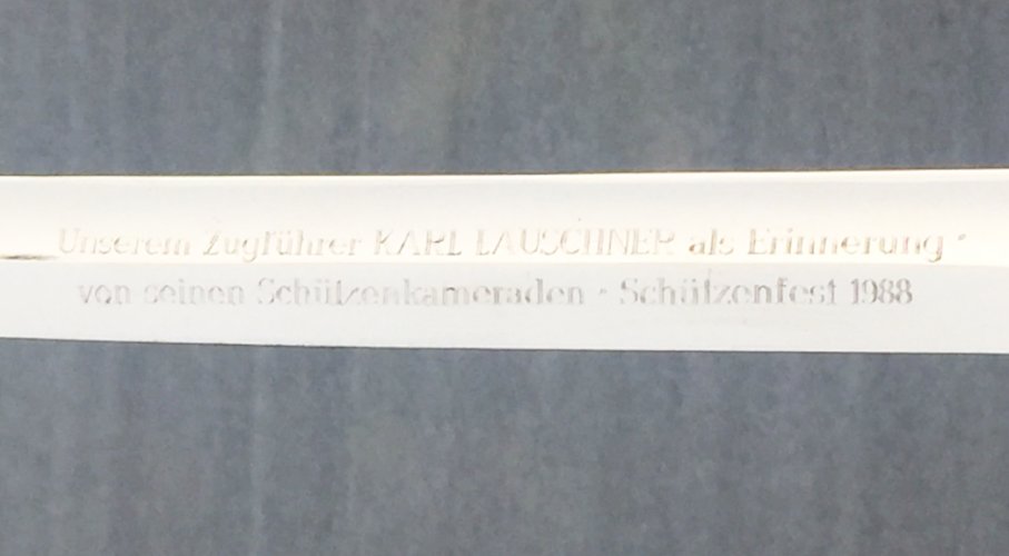 RARE & SUBLIME SABRE ALLEMAGNE DE L'OUEST : CHEF DE TRAIN '' KARL LAUSCHNER '' FUSILIERS XX ORIGINAL