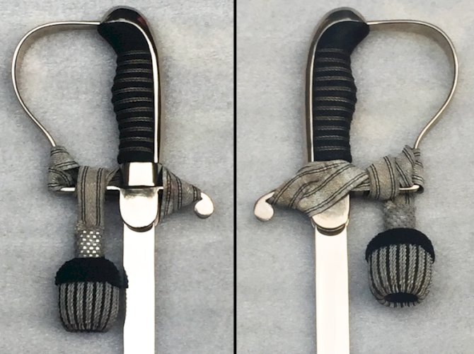 RARE & SUBLIME SABRE ALLEMAGNE DE L'OUEST : CHEF DE TRAIN '' KARL LAUSCHNER '' FUSILIERS XX ORIGINAL