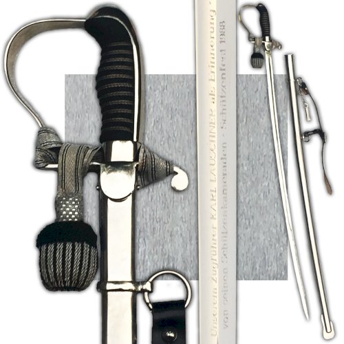 RARE & SUBLIME SABRE ALLEMAGNE DE L'OUEST : CHEF DE TRAIN '' KARL LAUSCHNER '' FUSILIERS XX ORIGINAL