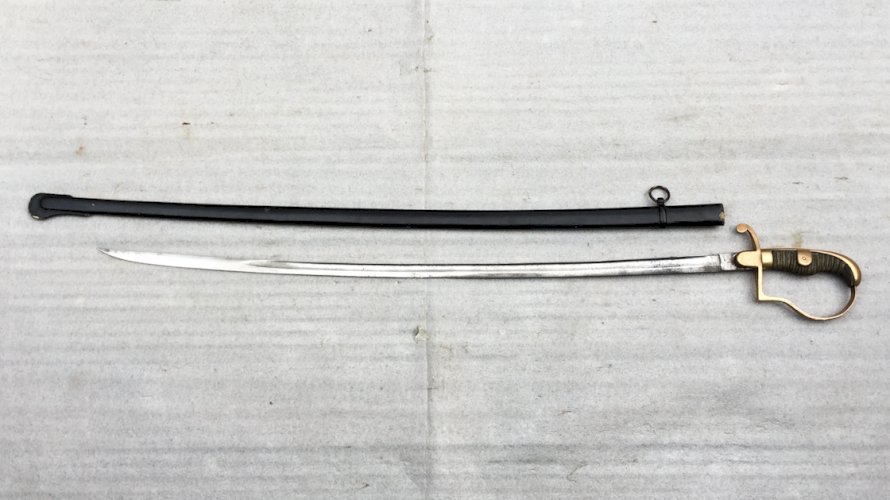 RARE & SUBLIME SABRE ALLEMAND DIT A LA BLUCHER LAME GRAVÉE WW1 ORIGINAL