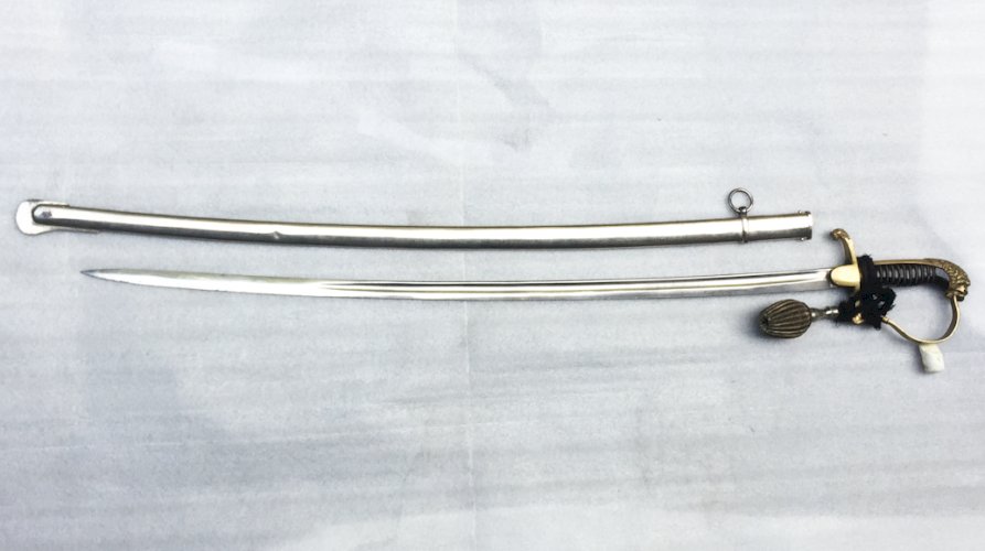 RARE & SUBLIME SABRE DOFFICIER HOLLANDAIS,  W.K. & C. /  H.W.BLOMJOUS , XIX, ORIGINAL