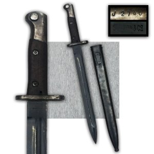 RARE & SUPERB BAYONET, PORTUGAL MAUSER VERGUEIRO DAGGER, MOD.1904, ORIGINAL BRONZE, ORIGINAL