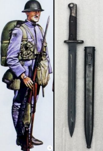 RARE & SUPERBE BAIONNETTE, DAGUE PORTUGAL MAUSER VERGUEIRO, MOD.1904, BRONZAGE DORIGINE, ORIGINAL