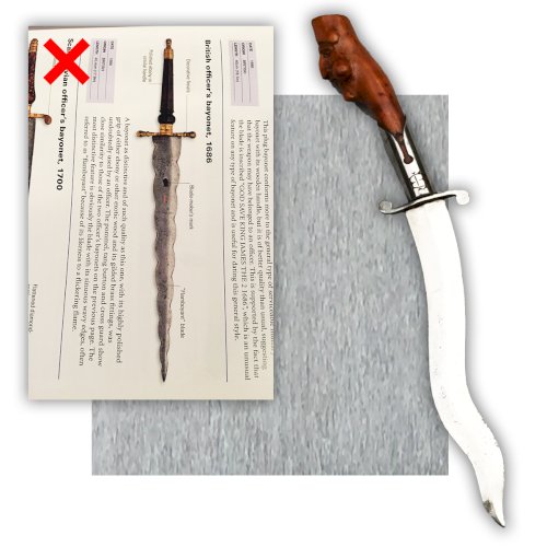 RARE & SUPERBE DAGUE - GLAIVE TURQUE OU INDIEN, LAME CROCHUE DE TYPE KRIS ORIGINAL