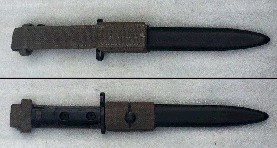 RARE & SUPERBE POIGNARD BAIONNETTE ANGLAISE L1A3 BRONZAGE XX ORIGINAL